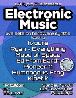 La Synth Club Presents Electronic Music