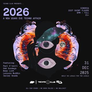 Techno Club Presents 2026 A New Years Eve Techno Affair