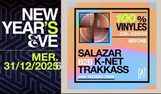 Nouvel An 2026 100% Vinyles : Salazar B2B K-Net Trakkass - Dnb / Techno / Tribe