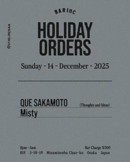 Holiday Orders