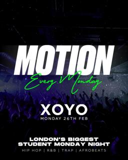Motion London - The Biggest Weekly Monday Student Night