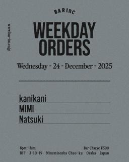 Weekday Orders