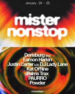 Mister Nonstop: Palms Trax, Powder, Dorisburg, Paurro, Dj Lady Lane, Kat Offline + More