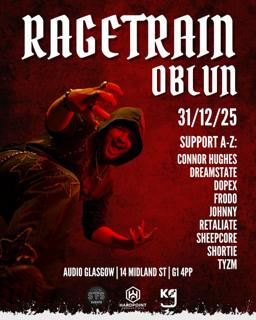 Ragetrain, Oblvn & More @ Audio, Glasgow (Nye 2025)