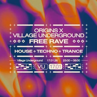 Origins X Vu Free Party: House, Techno Trance