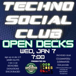 Techno Social Club - Open Decks