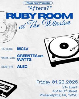 'Afters?' Ruby Room At The Winston