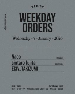 Weekday Orders