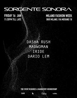 Sorgente Sonora X Mfw26 - Event For Members Only