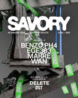 (5€) Savory - Techno Every Thursday
