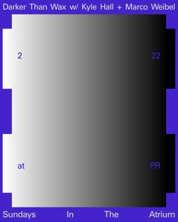 Sundays In The Atrium: Darker Than Wax With Kyle Hall + Marco Weibel