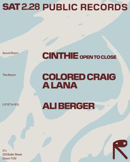 Cinthie / Colored Craig + A Lana / Ali Berger