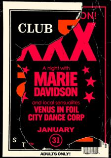 303: Club Xxx Featuring Marie Davidson (Dj Set), Venus In Foil And City Dance Corporation