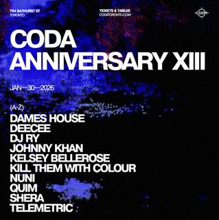 Coda 13 Year Anniversary