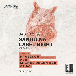 Sanguina Label Night With Prajescu (Ro) At Club Cello