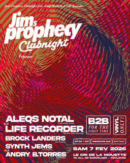 Jim'S Prophecy Clubnight Pres. Aleqs Notal B2B Life Recorder Vinyl Only 