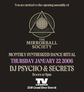 The Mirrowball Society With Dj Psycho And Secrets