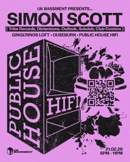 Uk Bassment X Public House Hifi Presents... Simon Scott