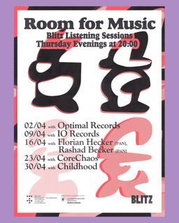 Room For Music: Blitz Listening Sessions [Start 20:00] W/ Florian Hecker, Raschad Becker